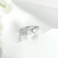 thumbnail image 3 of Ydou 925 Sterling Silver Love Heart Initial Rings for Women, Adjustable Open Stackable Initial Rings Dainty Cubic Zirconia Jewelry Gift Letter J, 3 of 8
