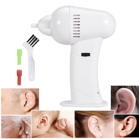 Electric Safety Vacuum Ear Care Cleaner Painless Cordless Earwax Remover With Nozzle Brush, Ear Vacuum Cleaner, Ear