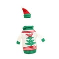 thumbnail image 1 of Funda para botella de vino navideña, suéter para botella de vino, decoración para la mesa de la cena. Árbol de Navidad, 1 of 9
