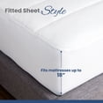 thumbnail image 6 of Martex Quilted Mattress Pad, Soft Breathable Polyester-Cotton Blend Fabric, Premium Polyester Fill Mattress Topper Pad, Deep Pocket Elastic Fit up to 18”, All-Season Comfort, Machine Washable, King, 6 of 8