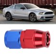 thumbnail image 4 of Adaptateur d'Extrémité de Conduite d'Huile en Alliage d'Aluminium Rouge et Bleu pour Boyau de Carburant PTFE, Ajustable, Forte Rétention, Conception Intégrée, 4 of 8
