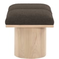 thumbnail image 6 of Meridian Furniture Pavilion Brown Boucle Fabric Bench, 6 of 7