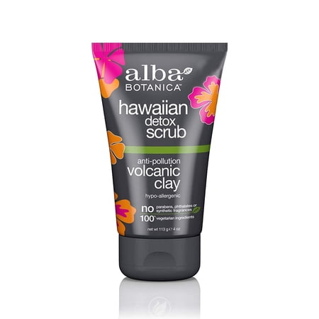 (3 Pack) ALBA BOTANICA Hawaiian Detox Scrub 4 OUNCE