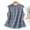 04 Blue, variant on Weiqiqre Vest Tops for Women Sleeveless Button Down Suit Vest Tops Trendy Round Neck Outerwear
