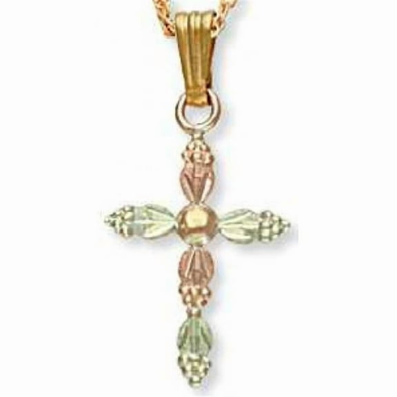 Landstroms G LPE485 Black Hills Gold Cross Necklace