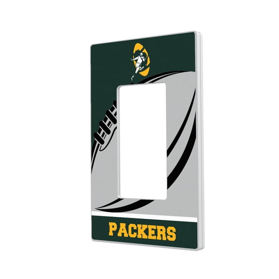 Green Bay Packers Passtime Design Single Rocker Lightswitch Plate