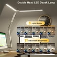 thumbnail image 5 of LED Desk Lamp, Dual Head and Remote Controlled, Timer Setting & Memory, Easy to Install - For Office, [Energy Class D], 5 of 5