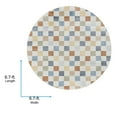 thumbnail image 6 of Livabliss Washable Rugs for Living Room, 7ft Round Lillian Modern Oatmeal Round Area Rug, Bedroom Dining Room Home Decor Stain Resistant Carpet (6'7" x 6'7"), 6 of 7