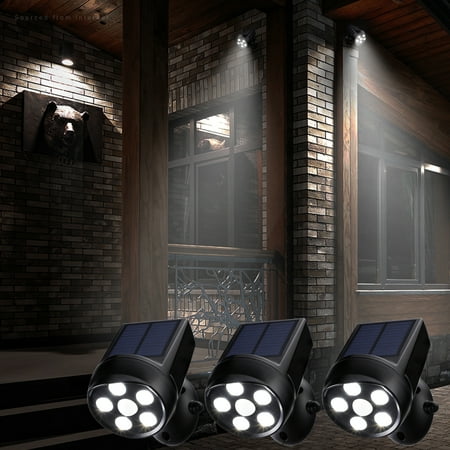 

TORCHSTAR 3Pack LED Solar Motion Sensor Lights for Patio Black