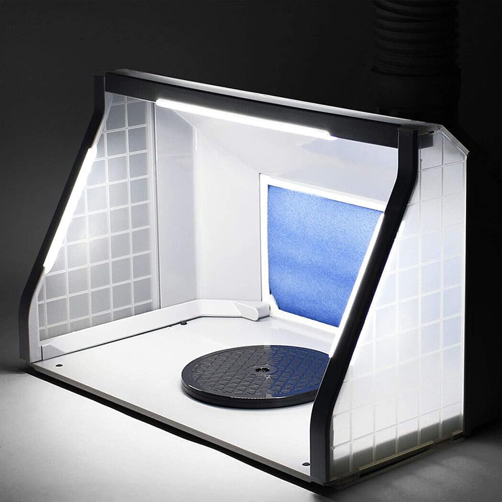 PreAsion Portable Airbrush Paint Spray Booth Kit Portable Spray Paint Booth Kit Portable Paint Professional 110V
