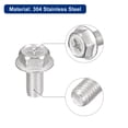 thumbnail image 4 of Uxcell M8x16mm Phillips Hex Head Flange Bolts, 10 Pack 304 Stainless Steel Screws, 4 of 5