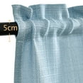 thumbnail image 4 of Curtainking Blue Kitchen Curtains 36 inch Linen Textured Cafe Curtains for Bathroom Farmhouse Light Filtering Tier Curtains Rod Pocket 2 Panels, 4 of 8