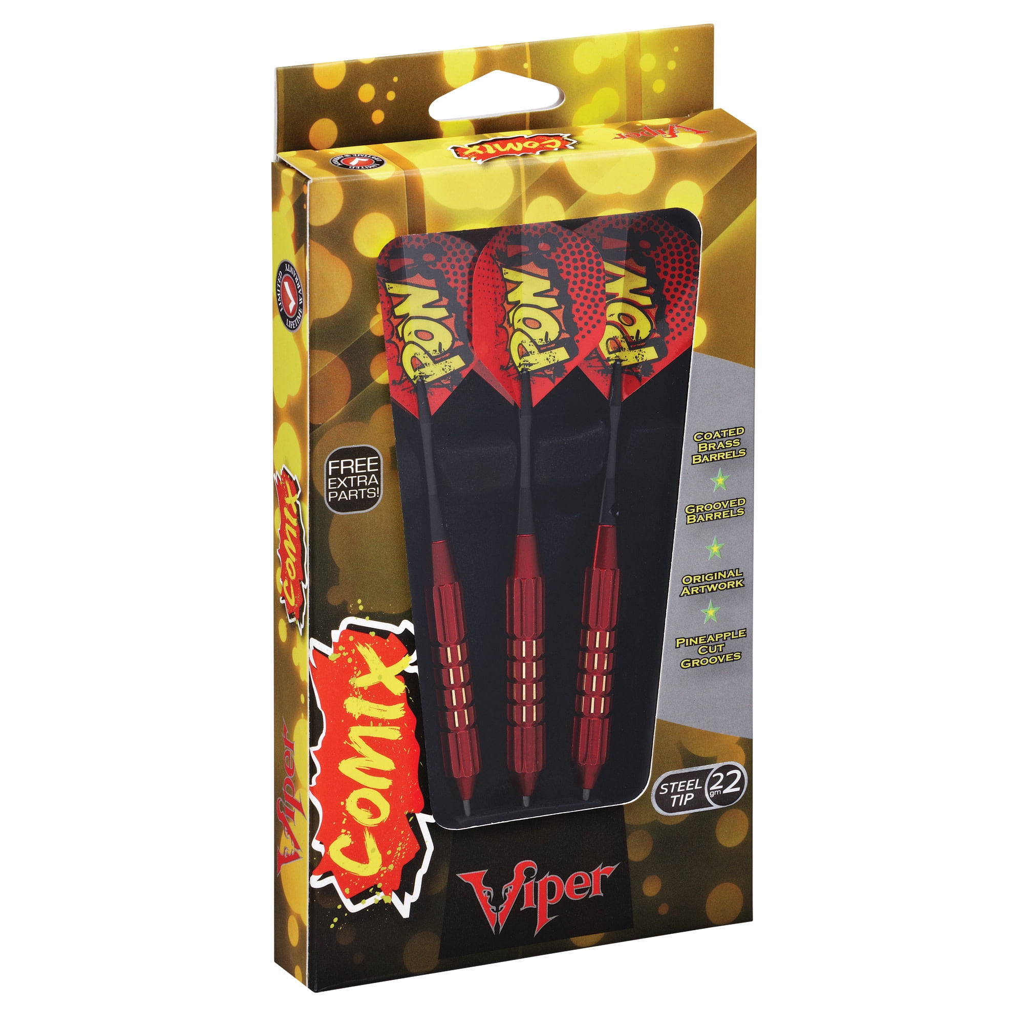 Viper Comix Steel Tip Dart Set, Red, 22 Grams