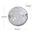 thumbnail image 2 of Caja de techo RACO 8293, 1,3 cm de profundidad, redonda de 10 cm, gris, 2 of 2