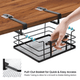 thumbnail image 4 of Home Zone Living 11"W Steel Mesh Basket Under Shelf Cabinet Pull-Out, 4 of 7