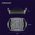 thumbnail image 3 of Circulon 17" x 13" Nonstick Roasting Pan with Easy Serve Rack, Black, 3 of 14