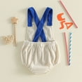 thumbnail image 4 of Jamsmile Newborn Boys Rompers Summer Independence Day Embroidery Corduroy Romper Bodysuits 4th Of July Infant Clothing Sets, 4 of 8