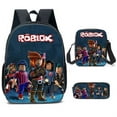 thumbnail image 1 of Roblox Backpack Black School Bag Anime School Bag Three-piece Backpack Set for Teenagers, 1 of 4