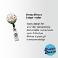 thumbnail image 2 of Be Bee Kind With Floral Bees Design Retractable Reel ID Badge Key Card Name Tag Holder with Clip, 2 of 7