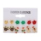 thumbnail image 1 of Juego de joyas navideñas Jadeshay 6 pares de aretes navideños para niñas estética elegante, 1 of 8