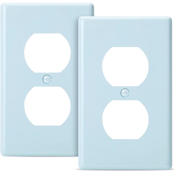 Bates- Black Outlet Covers Wall Plate, 10 Pack, Duplex Receptacle Outlet