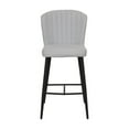 thumbnail image 4 of CorLiving Jasper Set of 2 Modern Upholstered Indoor Counter Height Bar Stools with Channel Tufted High Backs and Metal Legs, 4 of 9