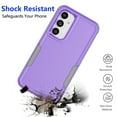 thumbnail image 5 of For Galaxy S23 FE Case, 2 in 1 Heavy Duty Armor Shockproof Cases,Hisdou Hybrid Dual Layer Rubber Drop Protection Grip Plastic Bumper Sturdy Phone Cover for Samsung Galaxy S23 FE 6.4"-Purple, 5 of 6