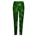 thumbnail image 4 of DeHolifer Women Christmas Leggings Plus Size High Waist Workout Pants Tummy Control Printed Holiday Legging Tights Yoga Pants Green S, 4 of 5