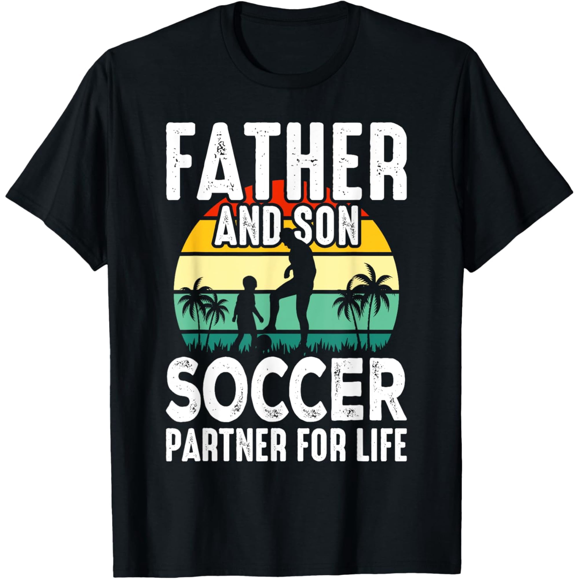 Exquisite and comfortable-Vintage Dad And Son Soccer Partners For Life Fathers Day T-Shirt