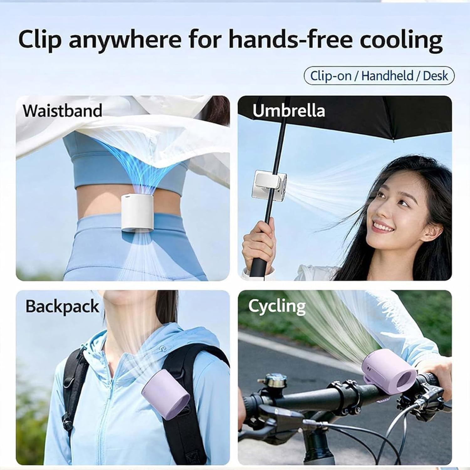 Car Clip On Air Conditioner Fan with LED Display – 360° Rotation, 199 Speeds, USB Rechargeable, 16℃ Semi-Cooling, Detachable Wide Clamp for Car, Camping