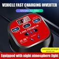 thumbnail image 4 of Car Power Inverter Converter 200W 12V/24V-220V 2 USB Type-C Ports Adapter Hot J0 J4U6, 4 of 9