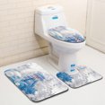 thumbnail image 2 of 3PCS Bath Rug Set Fashionable Christmas Print Washable Toilet Rug Toilet Lid Cover for Bathroom, 2 of 3