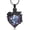 B/Purple, variant on Rose Flowers Heart Urn Pendant Cremation Jewelry for Ashes Holder Memory Necklace Human Pet Memorial Jewelry