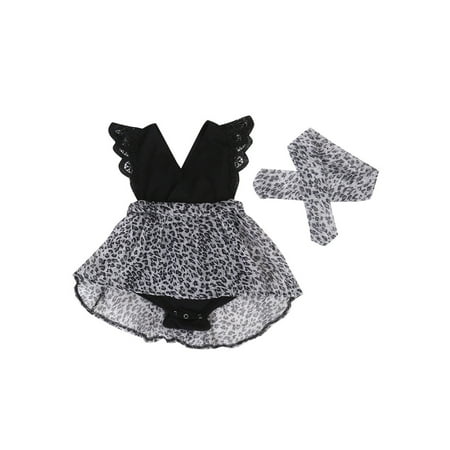

Dewadbow Little Big Sister Chiffon Dress Baby Girls Kids Romper Tutu Headband