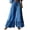 4# Blue, variant on Womens Y2K Lace Trim Hem Long Bloomers Elastic Mid Rise Ruffle Pantaloons Cropped Flared Slips Pants Pajama Bottoms Blue 2XL