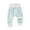 Mint Green, variant on Fesfesfes Baby Bottom Pants High Waisted Pants Kids Cotton Snap Button Pants Solid Color Bottoms Pants