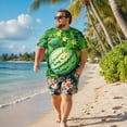 thumbnail image 5 of Funny 3D Watermelon Belly T Shirt, Summer Fruit Graphic Tee, Novelty Dad BOD Shirt, Lightweight Loose Fit, 5 of 10