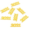 thumbnail image 4 of Celebration Decor 2021 - Confeti dorado de 100 g para boda, Año Nuevo, fiesta de cumpleaños, graduación, suministros de decoración, 4 of 14