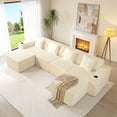 thumbnail image 5 of SOULART 133.84" boneless sectional couch,U shaped modular sectional sofa, cloud couches for living room, No Assembly Required, White, 5 of 17
