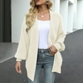 thumbnail image 4 of Spring Savings Clearance Lindreshi Sweaters for Women Trendy Clearance Fashion Women Casual Long Sleeve Long Sweater Coat Cardigan Blouse Tops, 4 of 9