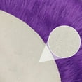 thumbnail image 7 of FUDAKUNA Soft Plush Rug Oval 20x 32inch Shaggy Faux Sheepskin Purple Floor Mats Chair Sofa Cushion Living Room Bedroom, 7 of 7