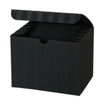 JAM Paper Gift Boxes, 4.5x4.5x6, 1/Pack, Black Corrugated Wave