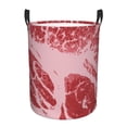 thumbnail image 1 of Balery Striped Meat Cesta de ropa redonda con asas, impermeable, independiente, para ropa, juguetes, dormitorio y familia-Small, 1 of 6
