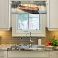 thumbnail image 3 of Canoe on Calm Lake Valance Curtains Rod Pocket for Kitchen Living Room Windows Farmhouse Decor 54x18, 3 of 6