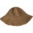 thumbnail image 2 of CoCopeaunts Straw Bucket Hat Women Summer Beach Large Brim Hollow Sunshade Caps Foldable Roll up Floppy Fisherman Hat for Men, 2 of 8
