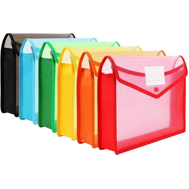 Carpeta de plástico, broche de polipropileno transparente impermeable de alta calidad, 6 uds.