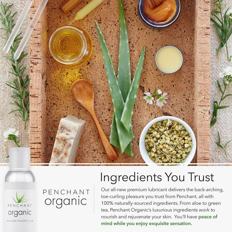Penchant Organic Aloe-Based Lubricant for Her & Him - Natural Lube for  Sensitive Skin - 4oz
