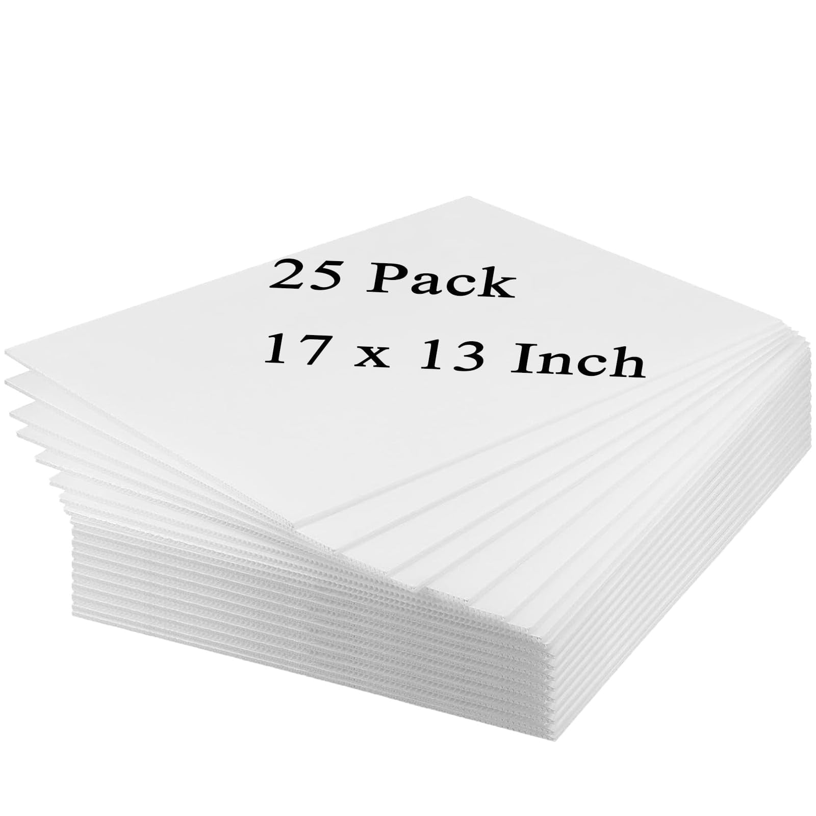 Corrugated Plastic Yard Sign Sheets White 25 Pack 17 x 13 Inch Blank Signs for Outdoor Decor DIY Projects