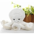 thumbnail image 2 of Pulpo Asdomo de peluche, lindos animales marinos, juguete de peluche, realidad, almohada de tiro de felpa suave, juguete, 39,9 cm, algodón PP, azul, azul 40 cm/15,75" (H) Vhermosa LN-2241-5, 2 of 4
