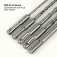 thumbnail image 3 of 7 PCS Concrete Drill Bits, SDS-Plus Electric Hammer Drill Bit for Rotary Hammer, for Concrete, Brick, Stone, Natural, Metal, 3 of 4